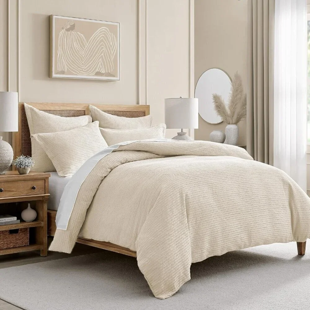 Waffle Queen Duvet Cover Set